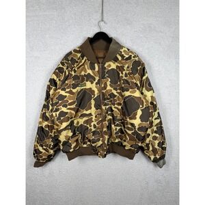 Vintage Columbia Jacket Mens Size XL Brown Camo Reversible Puffer‎ Hunting